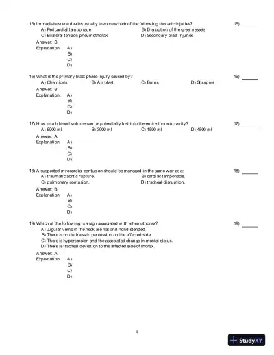 International Trauma Life Support For Emergency Care Providers, 8th Edition Test Bank - Page 28 preview image
