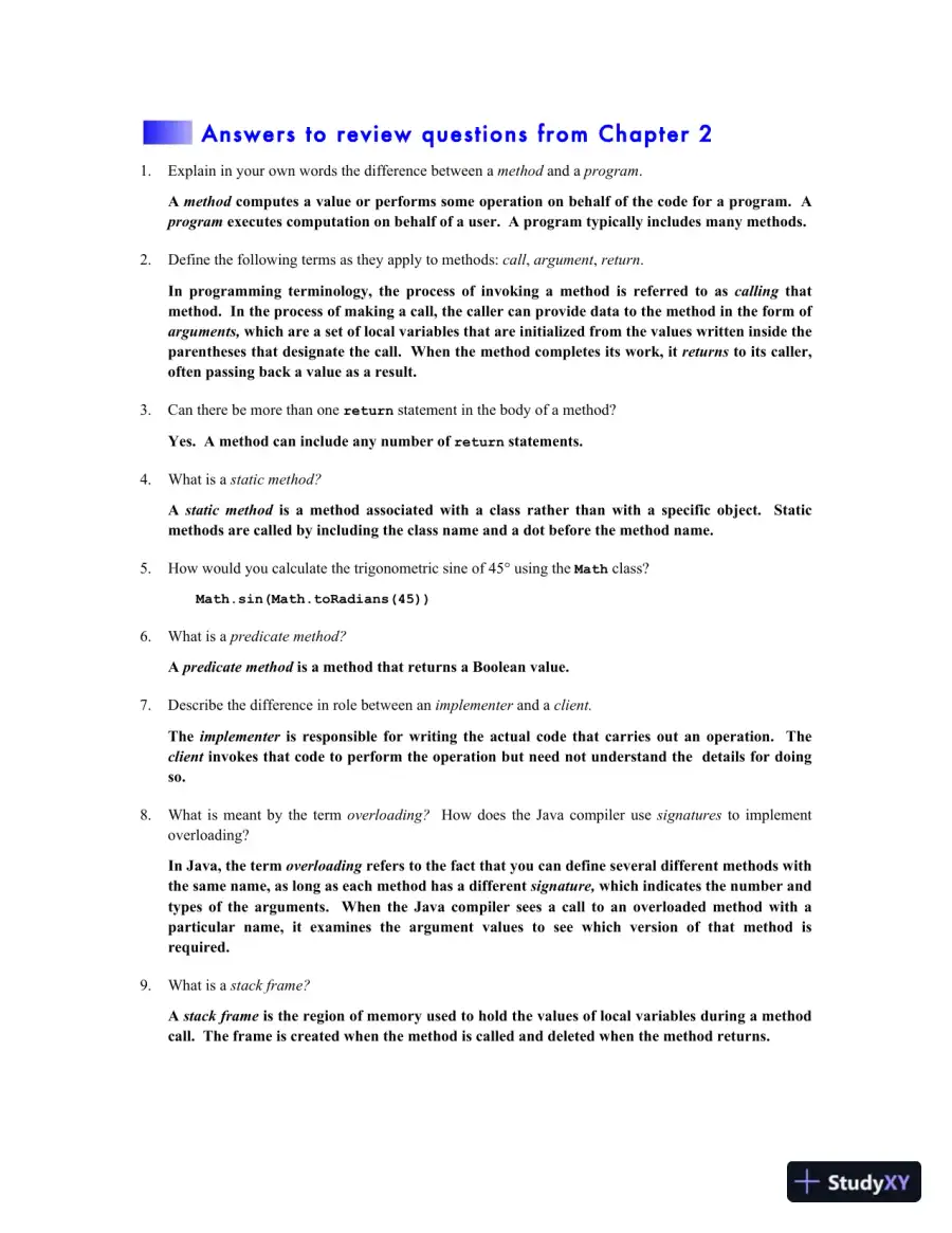 Programming Abstractions in Java, 2017 Edition Solution Manual, page 6