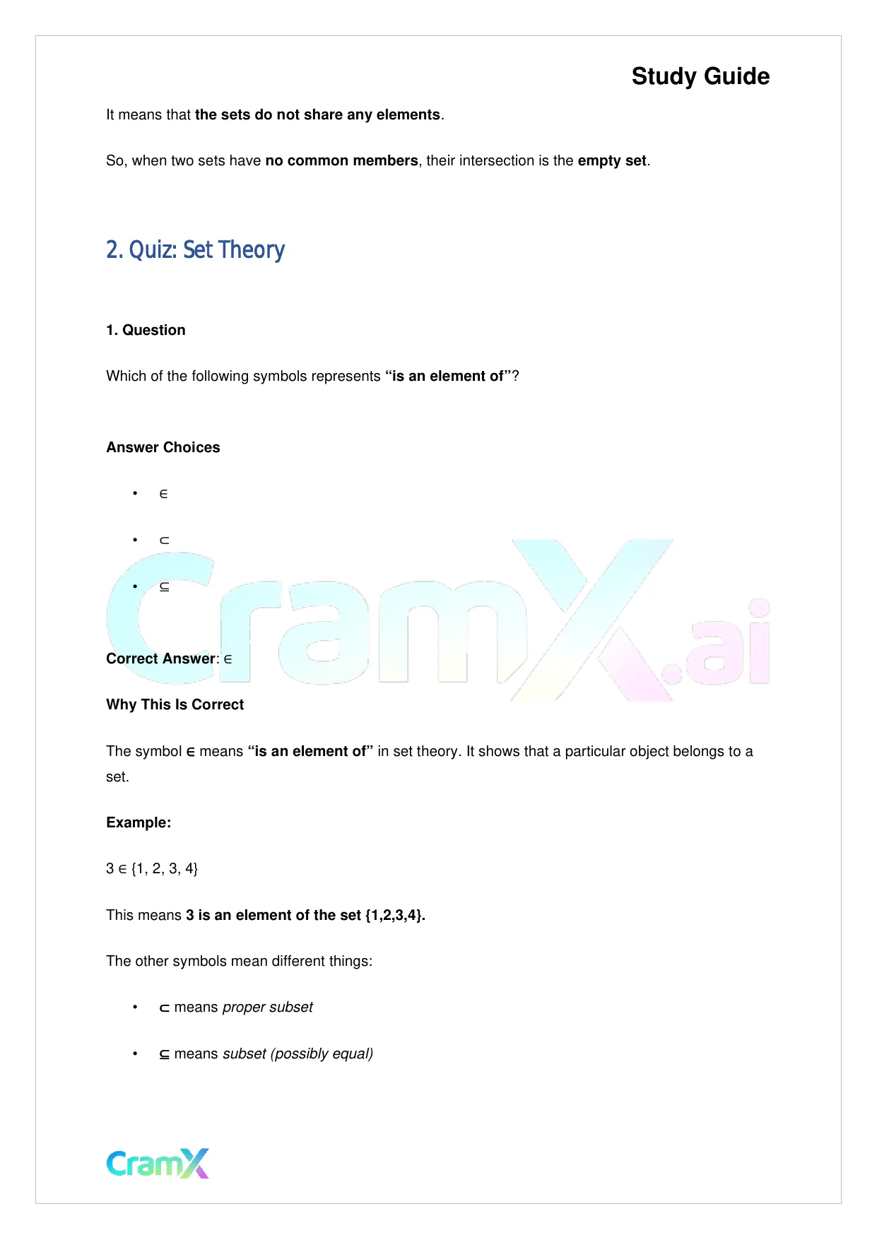 Algebra I – Terminology Sets and Expressions - Page 10 preview image