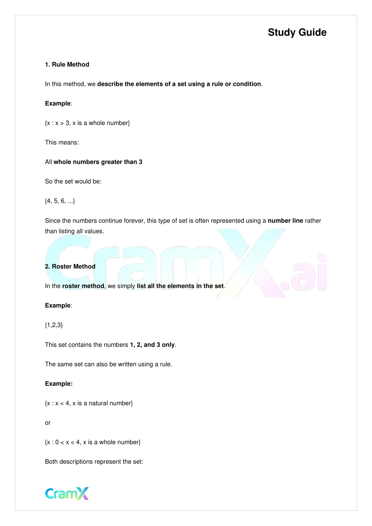 Algebra I – Terminology Sets and Expressions - Page 3 preview image