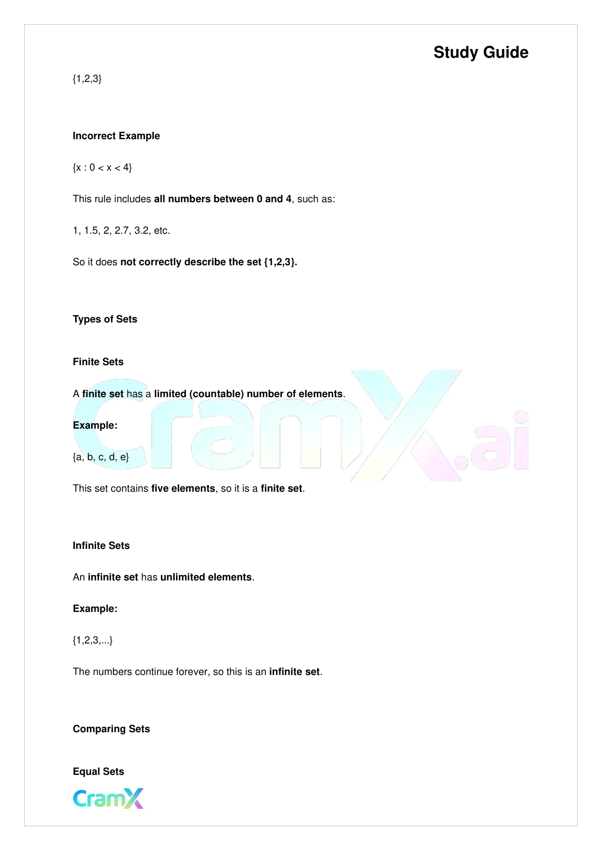 Algebra I – Terminology Sets and Expressions - Page 4 preview image