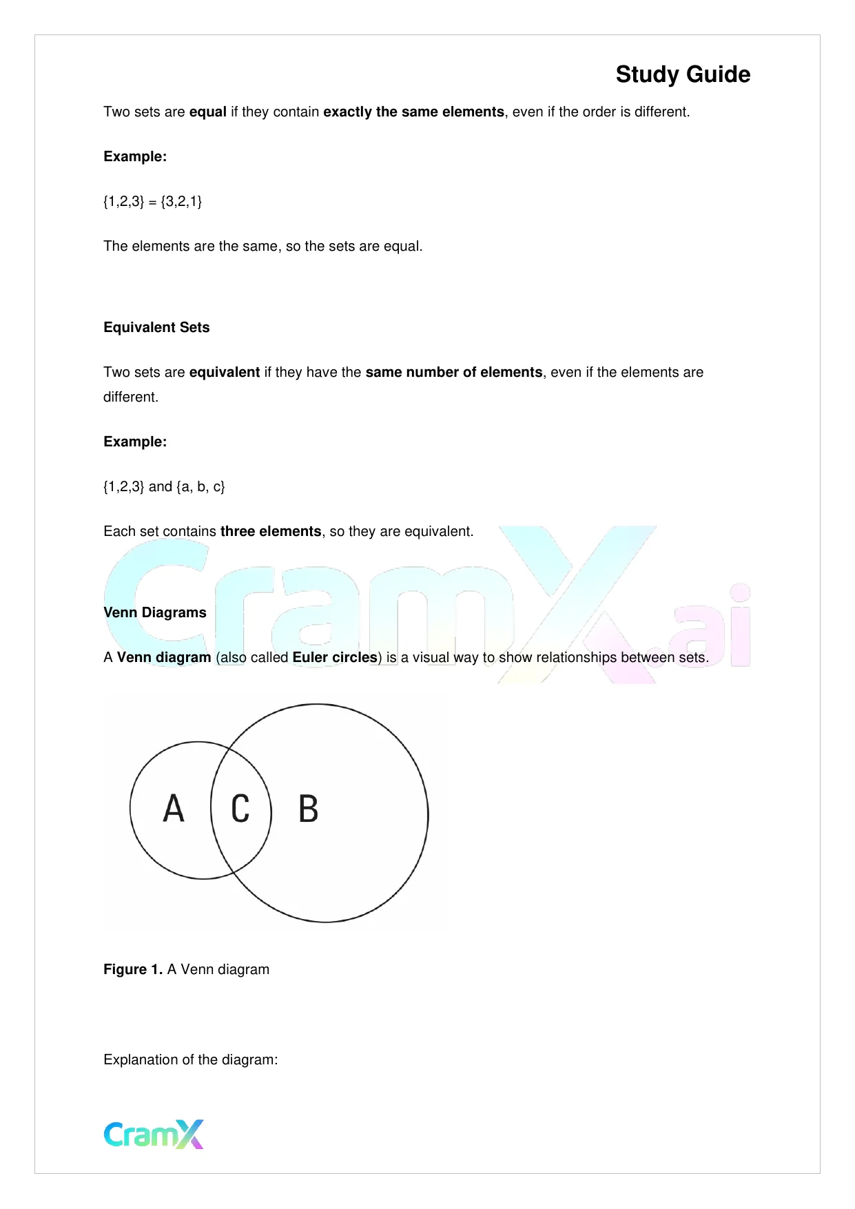 Algebra I – Terminology Sets and Expressions - Page 5 preview image