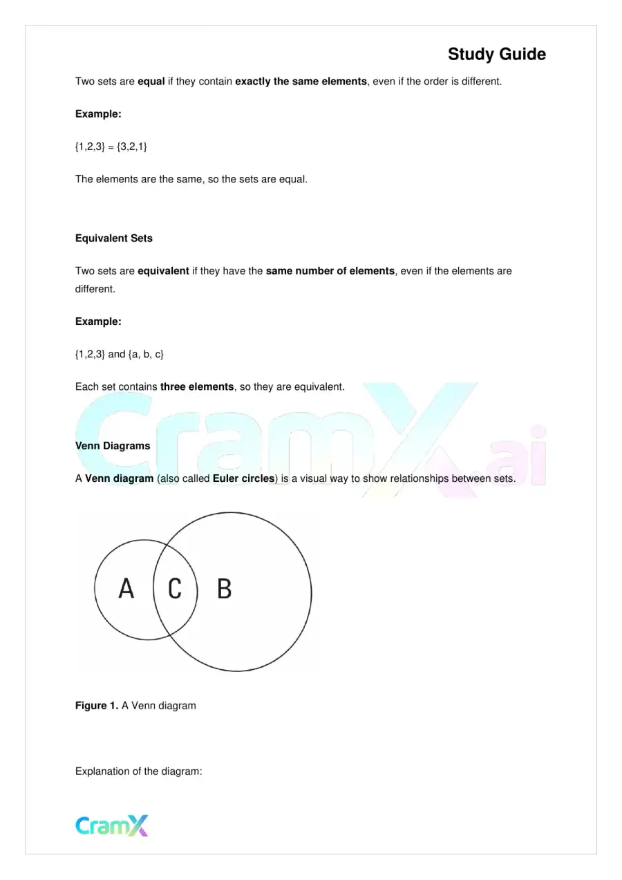 Algebra I – Terminology Sets and Expressions, page 5