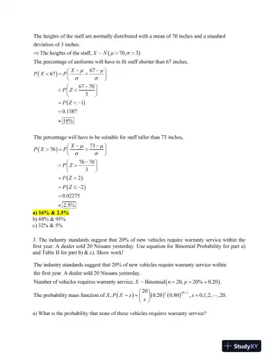 Statistical Methods and Probability Analysis Assignment - Page 3 preview image