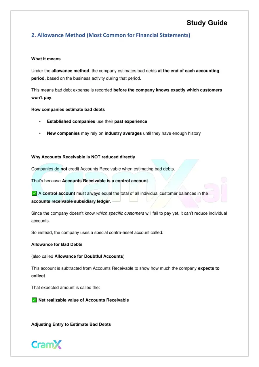 Accounting Principles I – Receivables, page 2