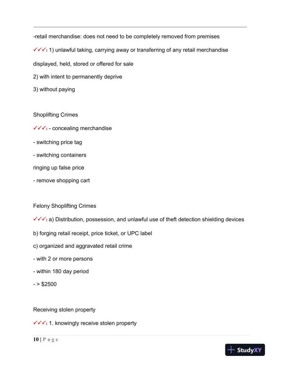 MPTC Criminal Law Final Exam With Answers (417 Solved Questions), page 11