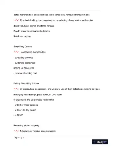 MPTC Criminal Law Final Exam With Answers (417 Solved Questions) - Page 11 preview image