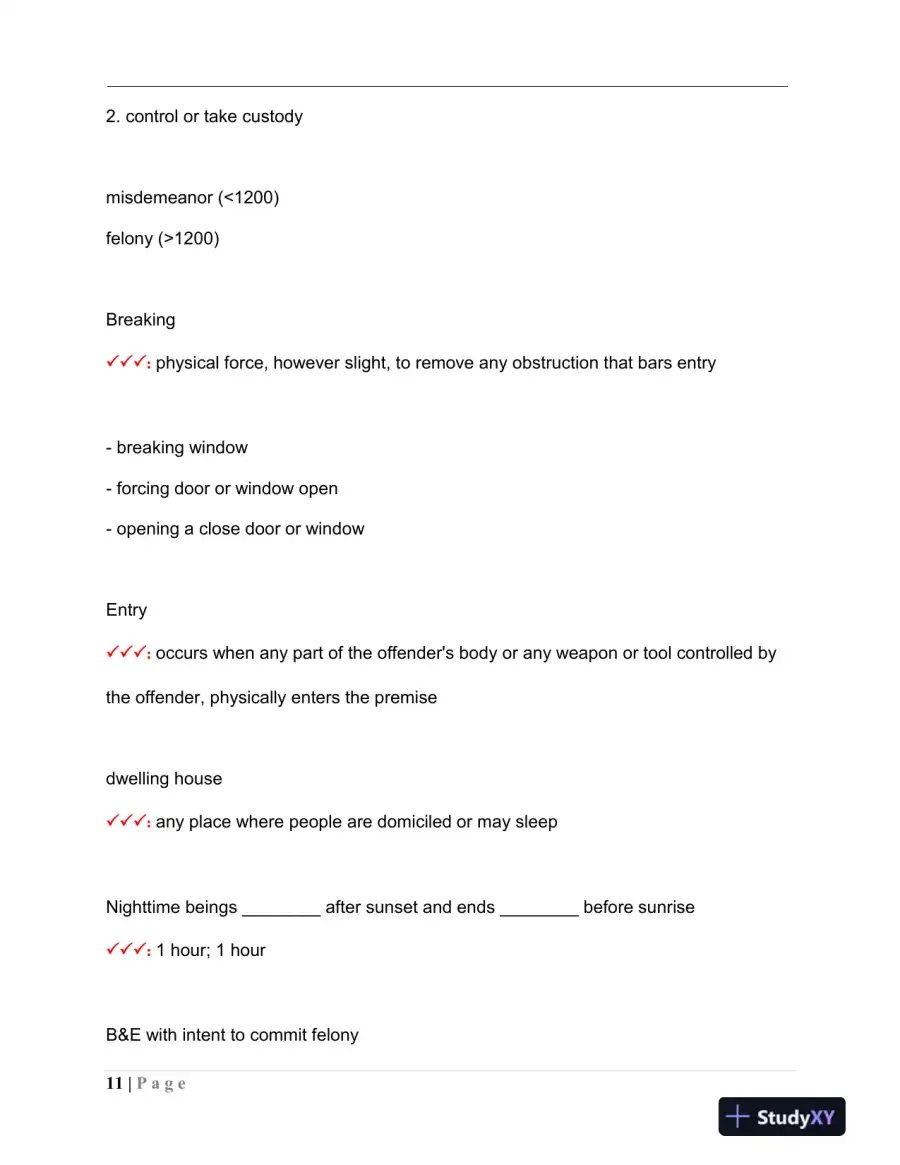 MPTC Criminal Law Final Exam With Answers (417 Solved Questions), page 12