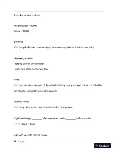 MPTC Criminal Law Final Exam With Answers (417 Solved Questions) - Page 12 preview image