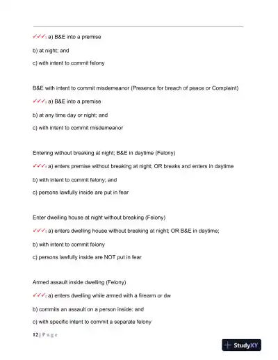 MPTC Criminal Law Final Exam With Answers (417 Solved Questions) - Page 13 preview image