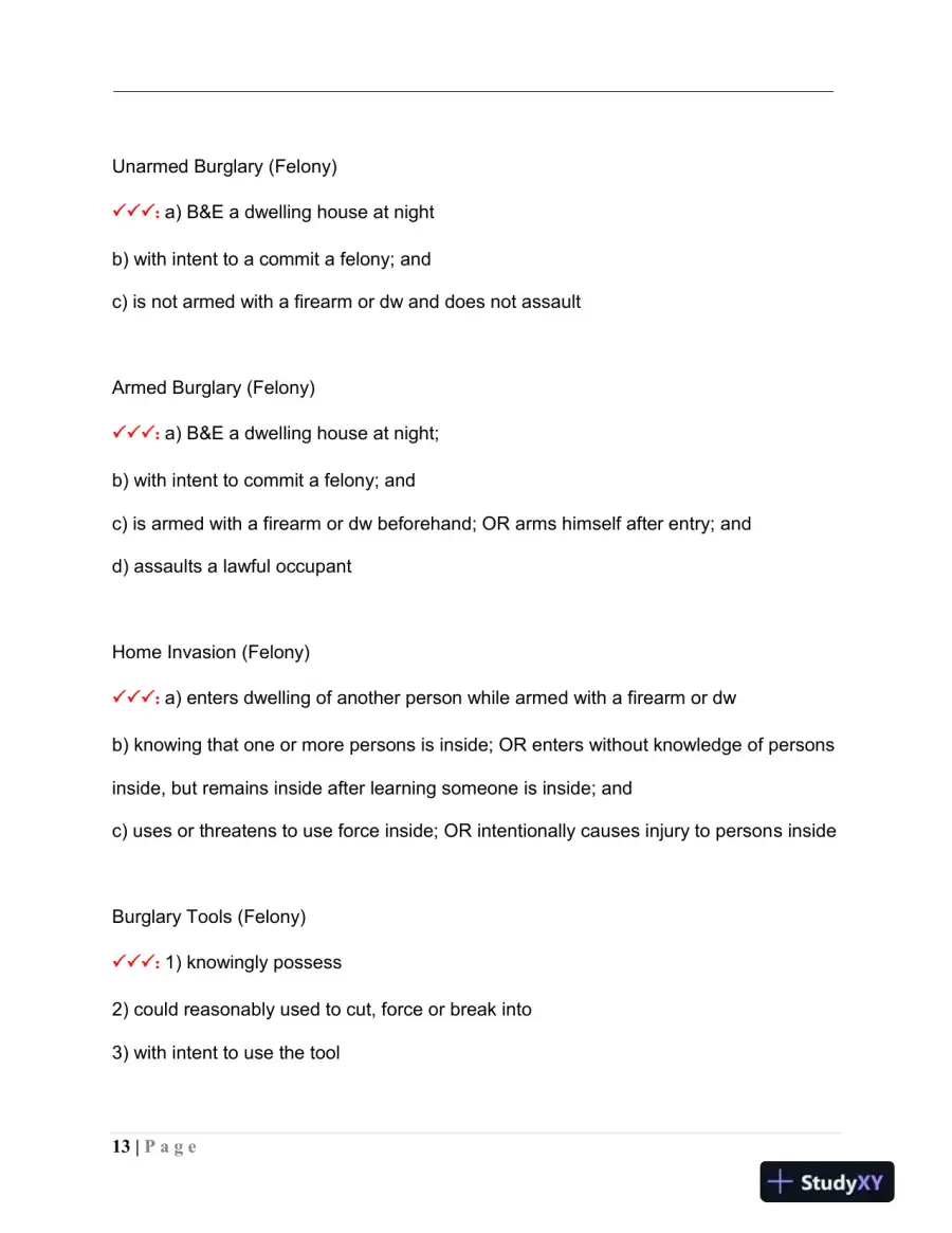 MPTC Criminal Law Final Exam With Answers (417 Solved Questions), page 14