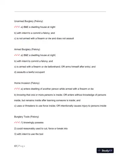 MPTC Criminal Law Final Exam With Answers (417 Solved Questions) - Page 14 preview image