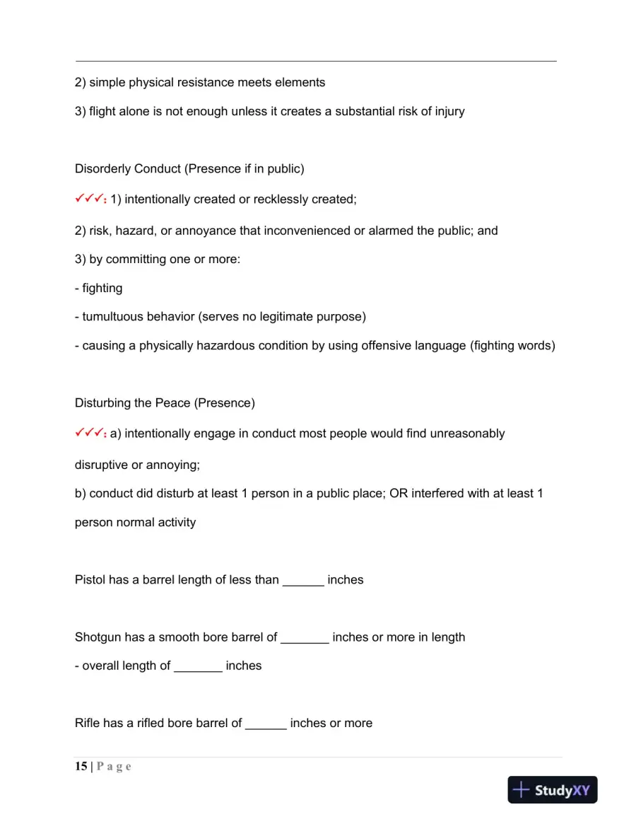 MPTC Criminal Law Final Exam With Answers (417 Solved Questions), page 16