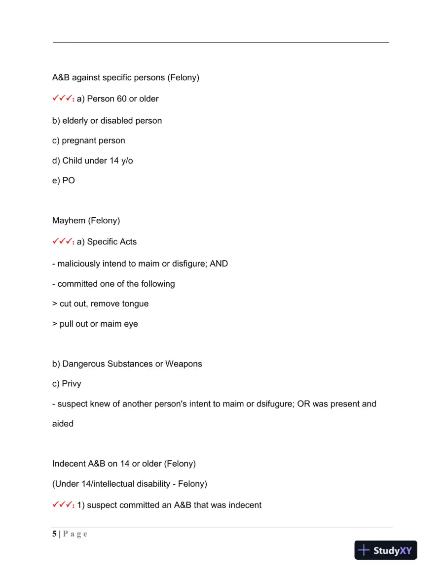 MPTC Criminal Law Final Exam With Answers (417 Solved Questions), page 6