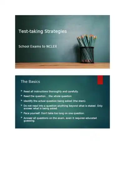 Test taking Strategies Sp 25 Wk2 - Page 1 preview image