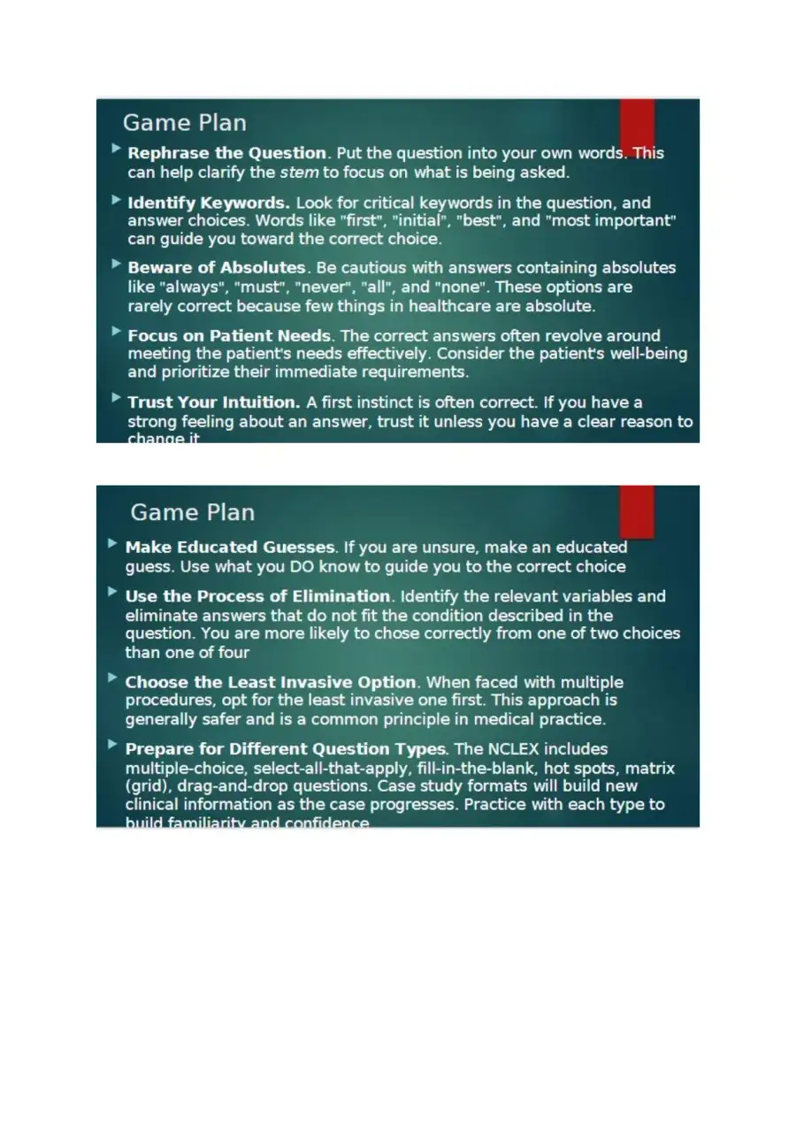 Test taking Strategies Sp 25 Wk2, page 2
