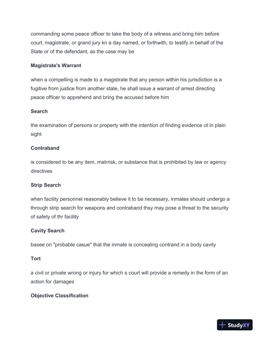 2024-2025 TCOLE Basic Jailer Course Practice Exam with Answers (259 Solved Questions), page 5