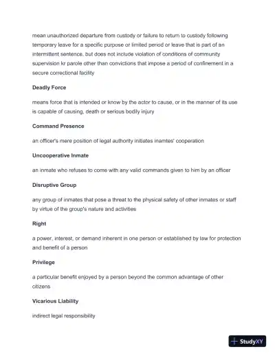 2024-2025 TCOLE Basic Jailer Course Practice Exam with Answers (259 Solved Questions) - Page 8 preview image