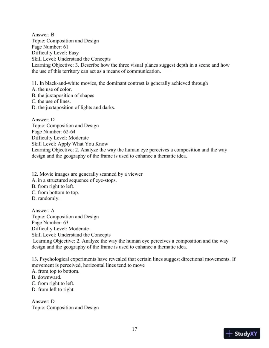 Test Bank for Understanding Movies, 14th Edition, page 20