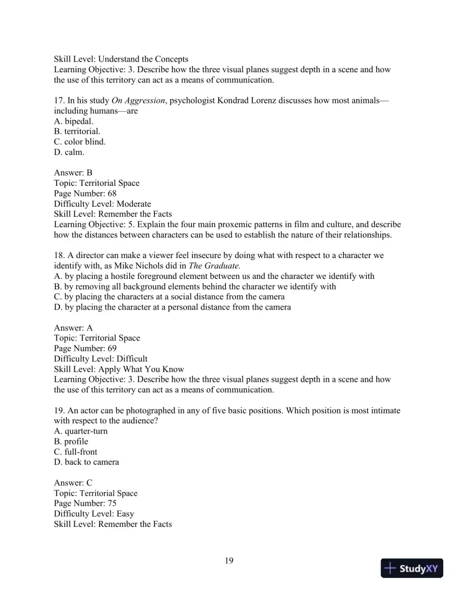 Test Bank for Understanding Movies, 14th Edition, page 22