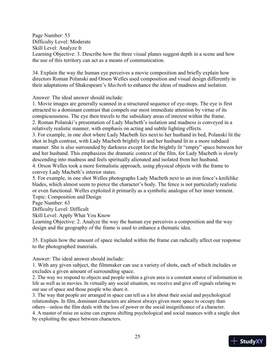 Test Bank for Understanding Movies, 14th Edition, page 28