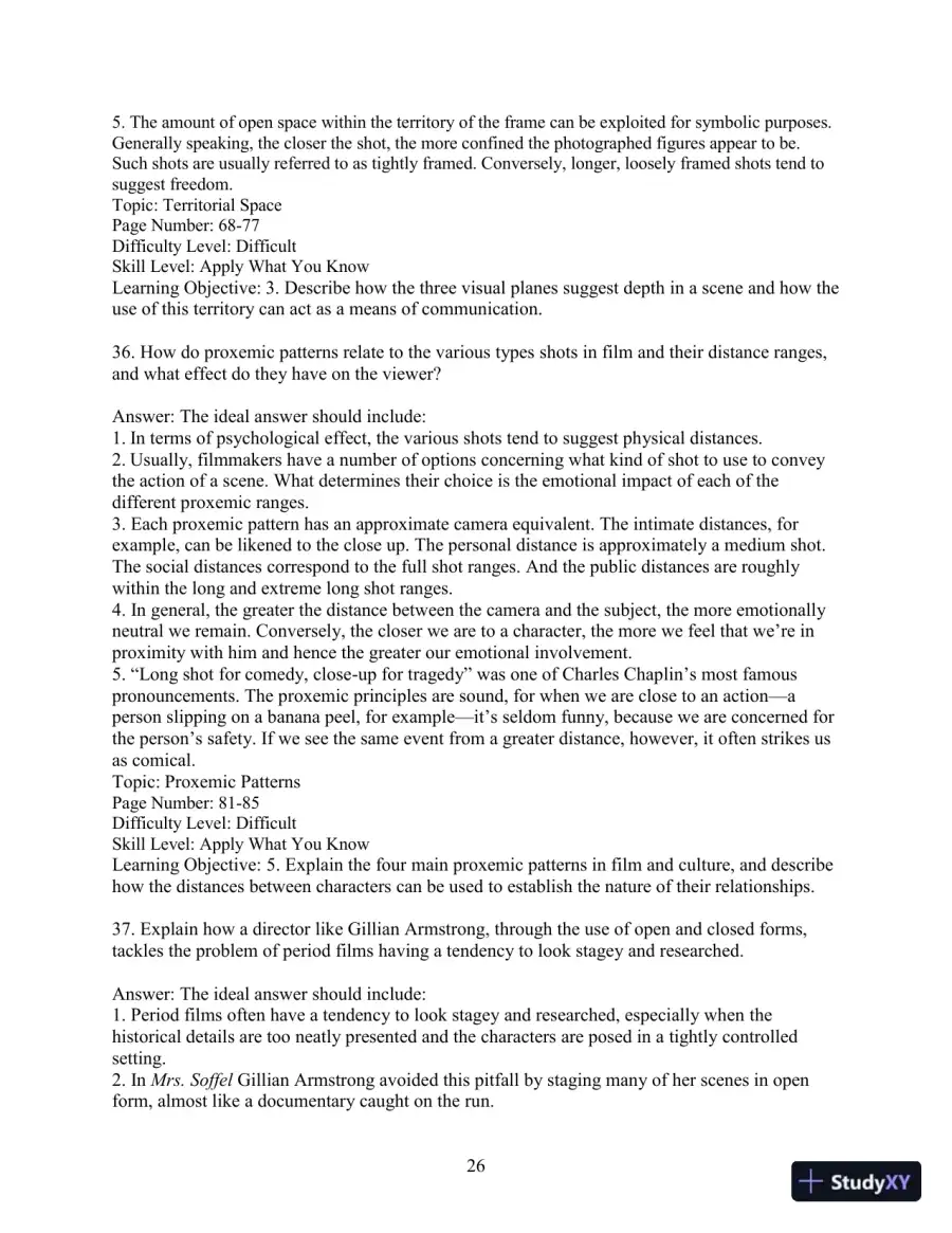 Test Bank for Understanding Movies, 14th Edition, page 29