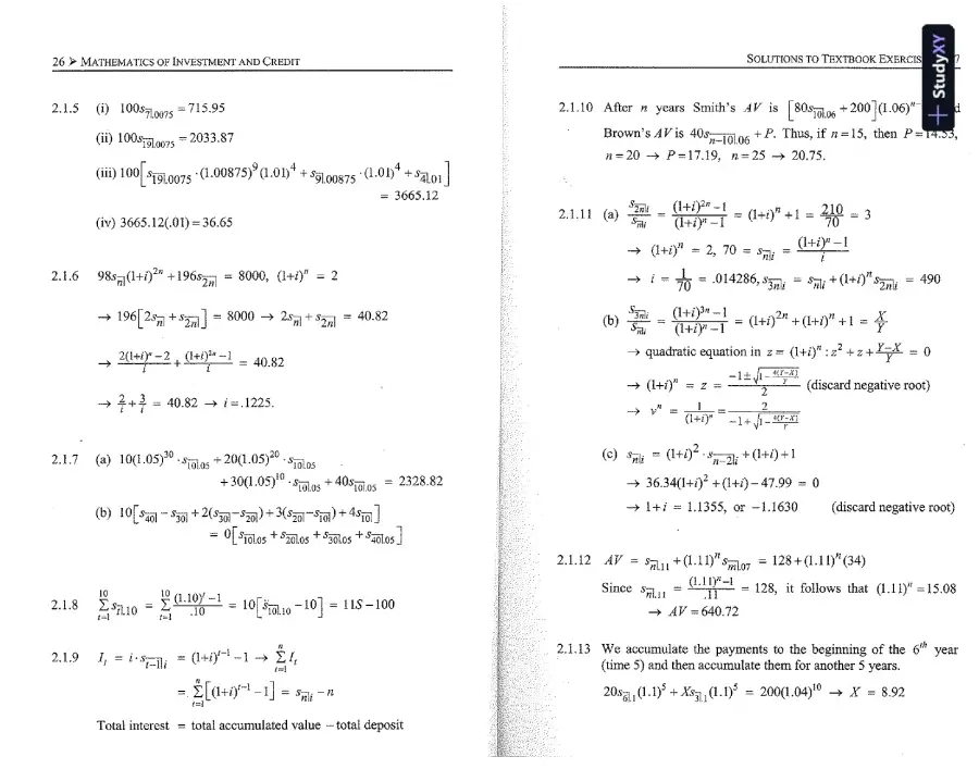 Solution Manual For Mathematics Of Investment And Credit, 5th Edition, page 15