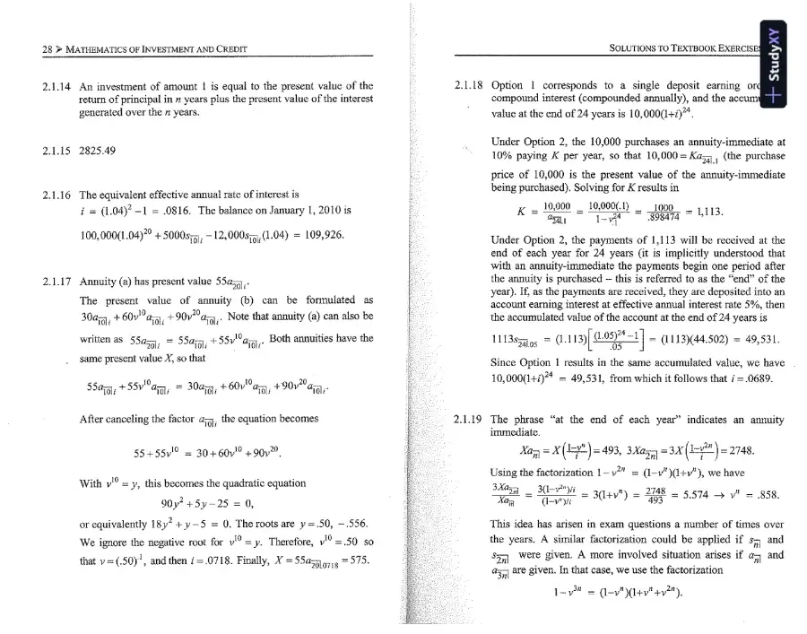 Solution Manual For Mathematics Of Investment And Credit, 5th Edition, page 16