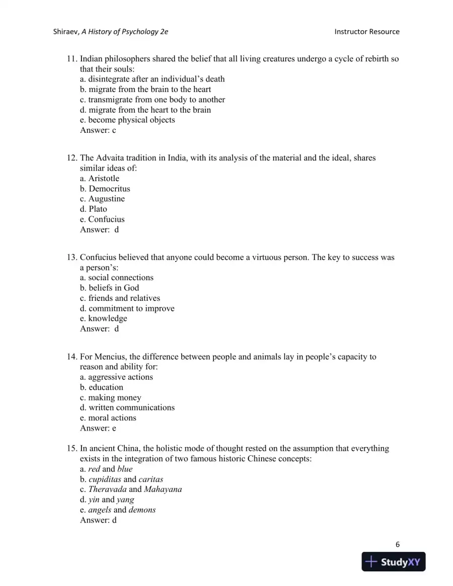 A History of Psychology: A Global Perspective Second Edition Test Bank, page 13