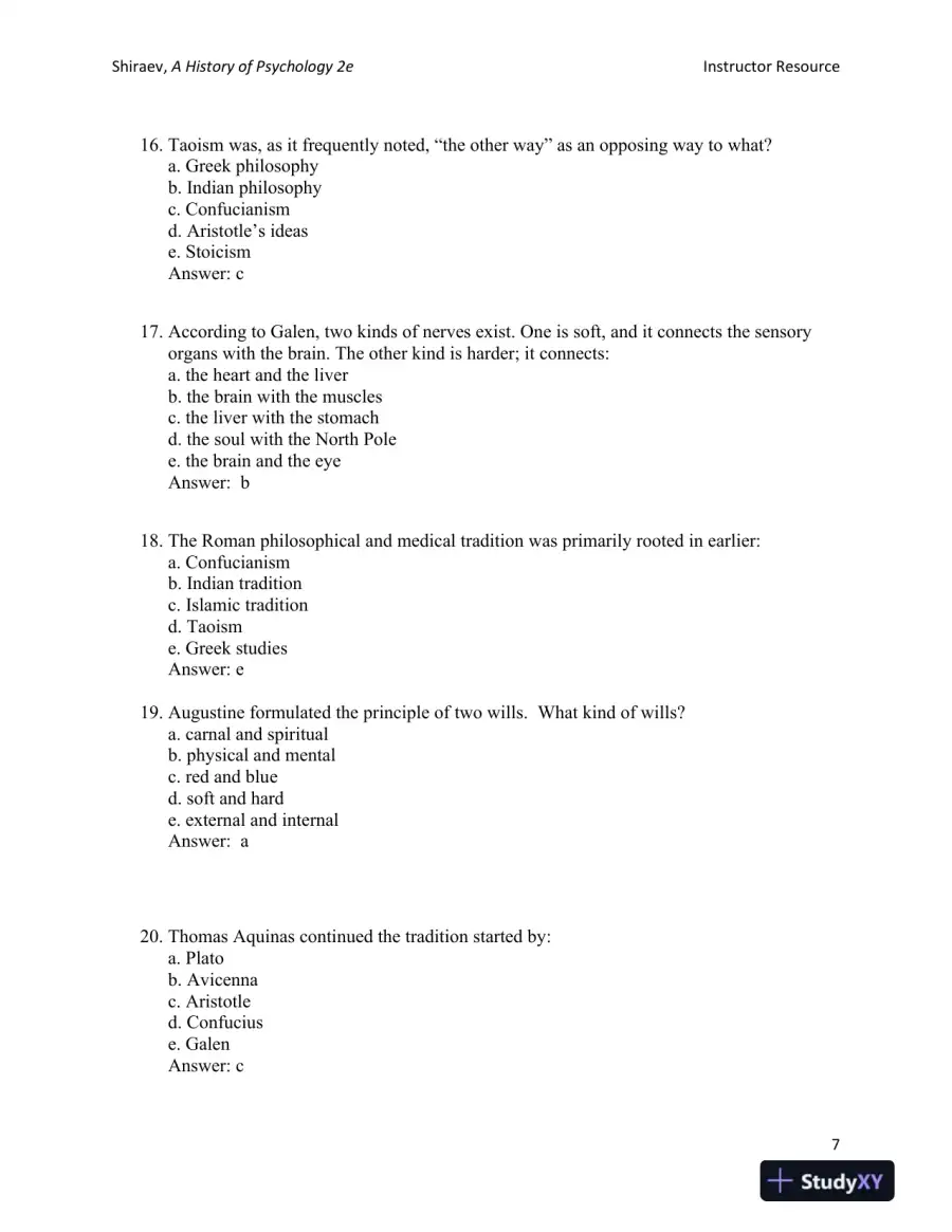 A History of Psychology: A Global Perspective Second Edition Test Bank, page 14