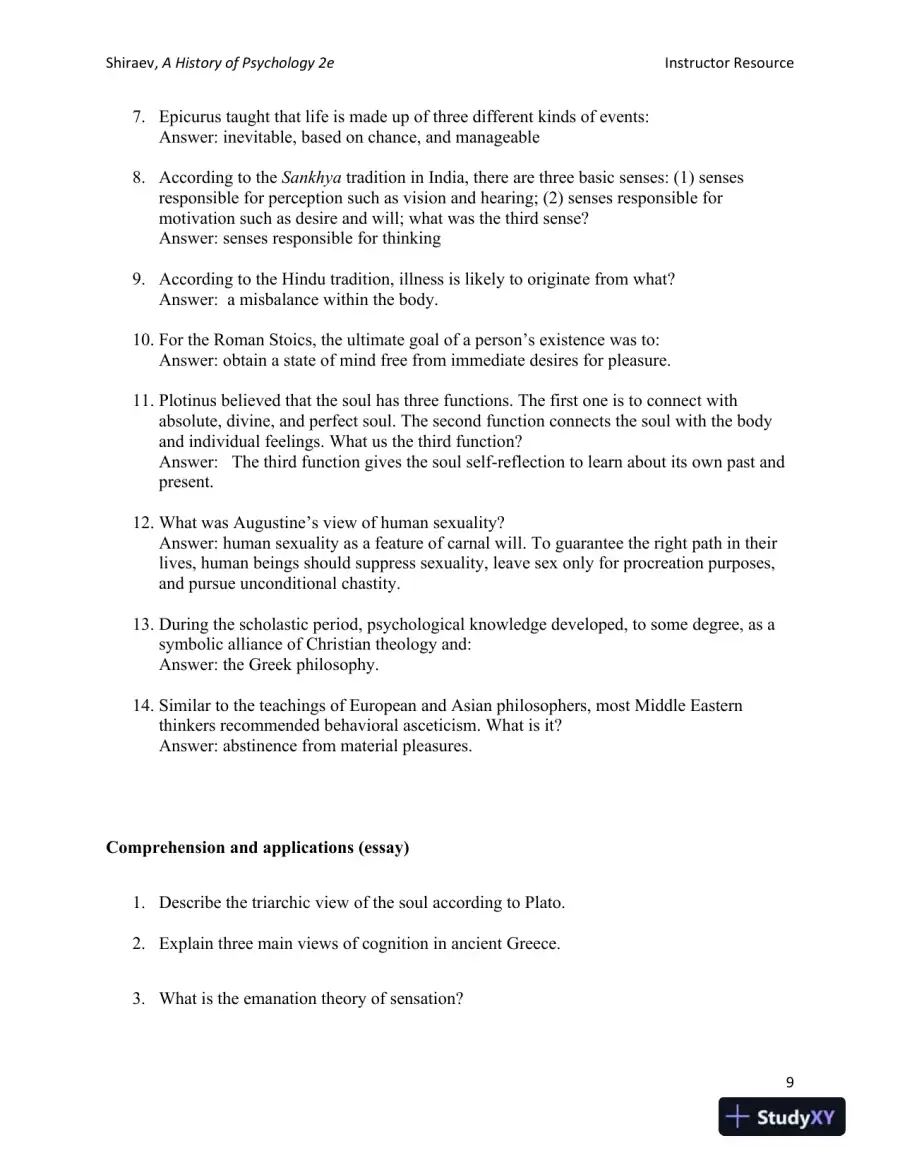 A History of Psychology: A Global Perspective Second Edition Test Bank, page 16