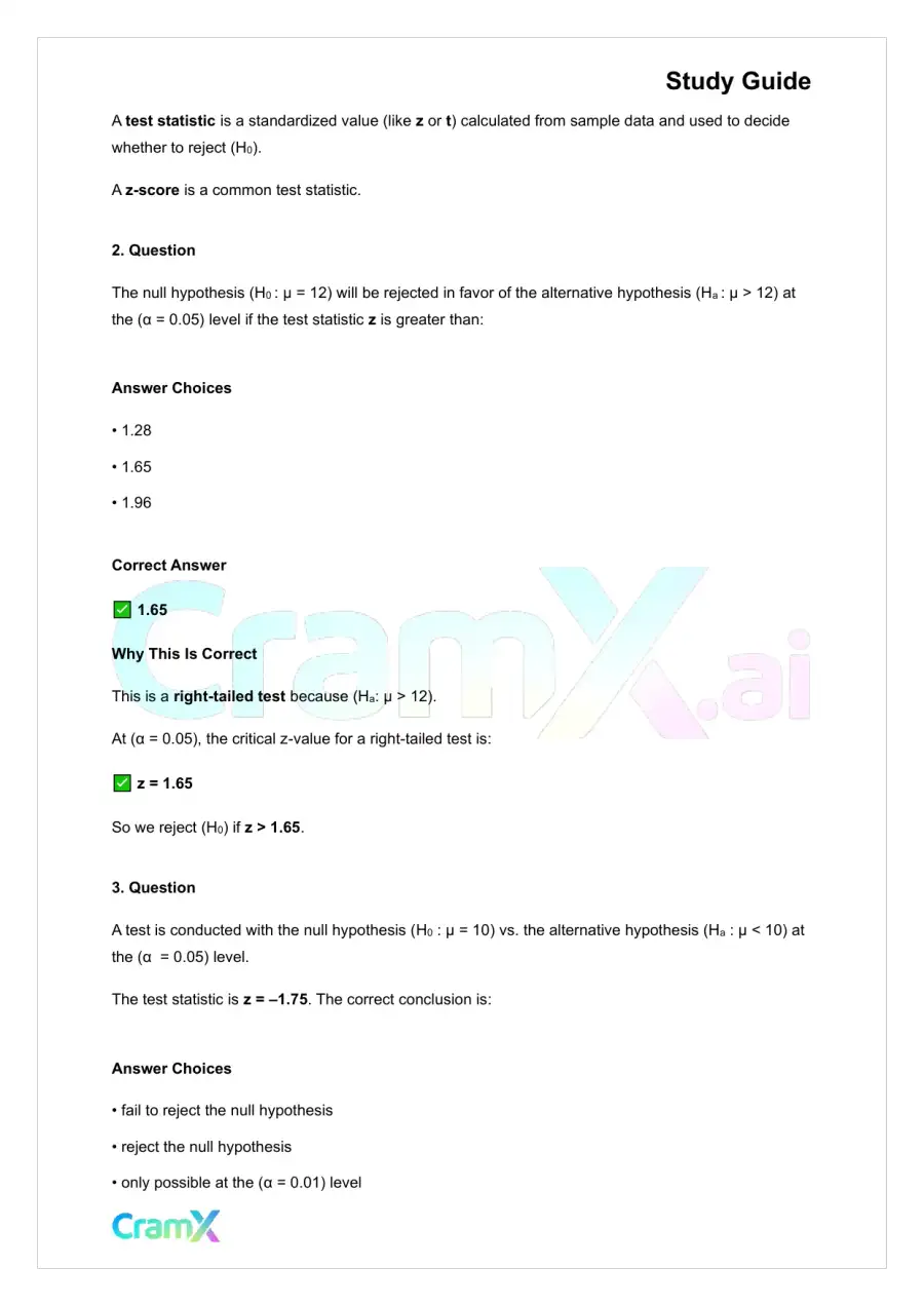 Statistics - Principles of Testing, page 10