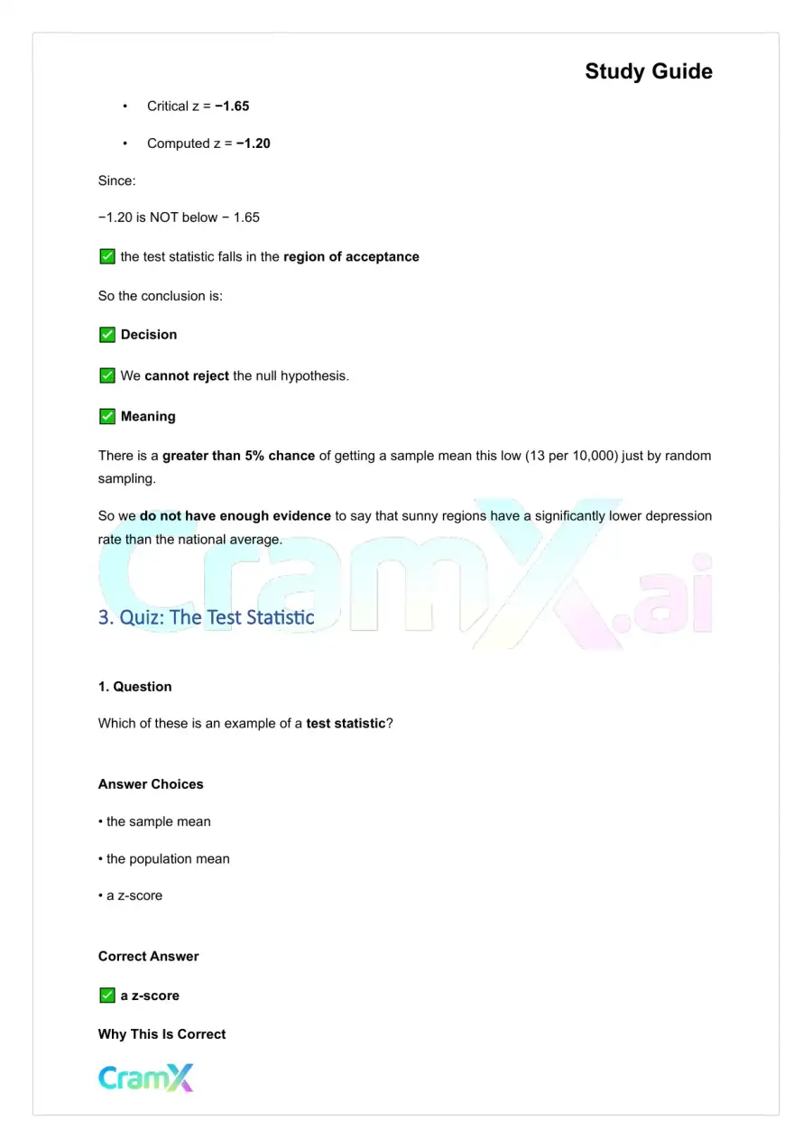 Statistics - Principles of Testing, page 9