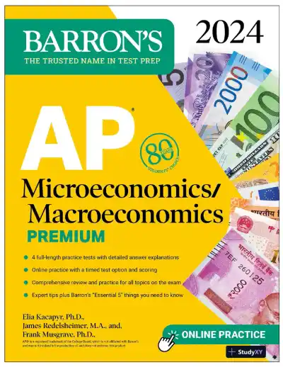 AP Microeconomics/Macroeconomics Premium, 2024: 4 Practice Tests + Comprehensive Review (2024) - Page 1 preview image
