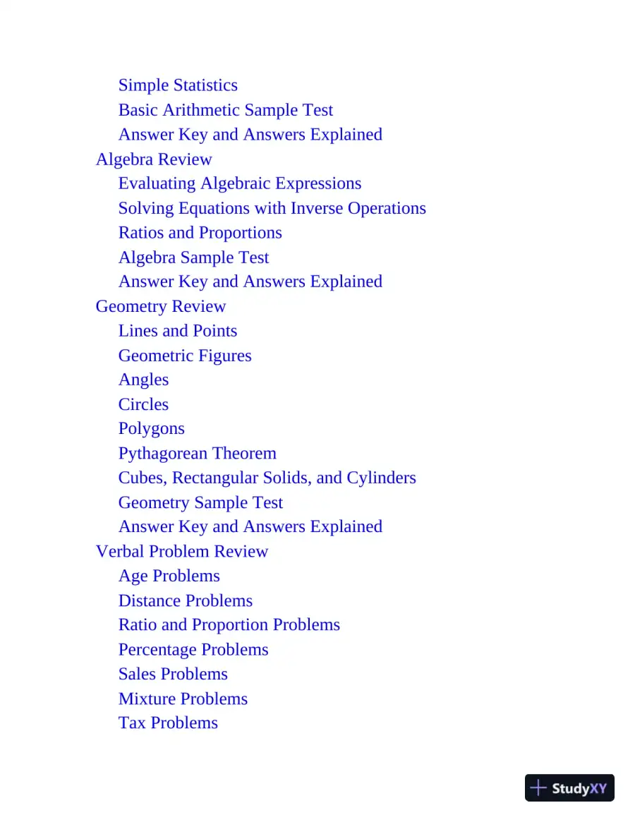 Nursing School Entrance Exams: HESI A2 / NLN PAX-RN / PSB-RN / RNEE / TEAS, 6th Edition (2020), page 8