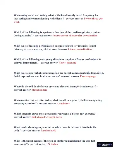 2023-2024 ISSA Final Real Exam Test Bank with Answers (177 Solved Questions) - Page 11 preview image