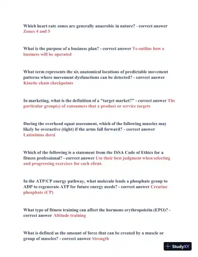 2023-2024 ISSA Final Real Exam Test Bank with Answers (177 Solved Questions) - Page 7 preview image