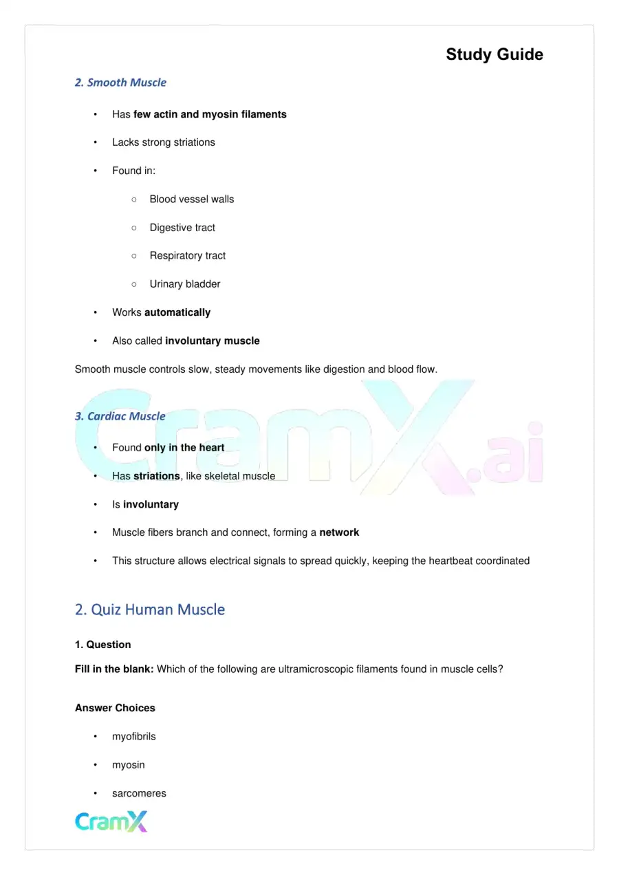 Biology - Support and Movement in Animals, page 5
