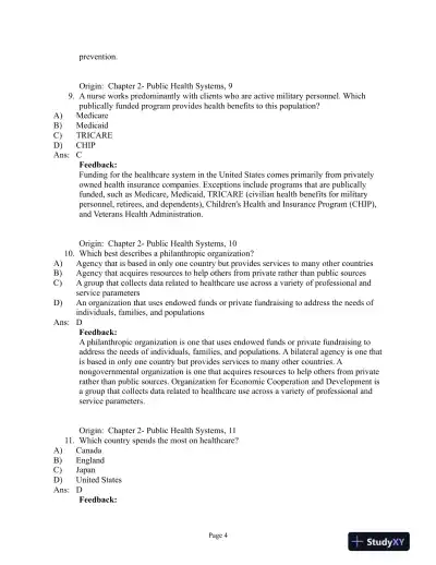 Test Bank For Community and Public Health Nursing, 1st Edition - Page 14 preview image