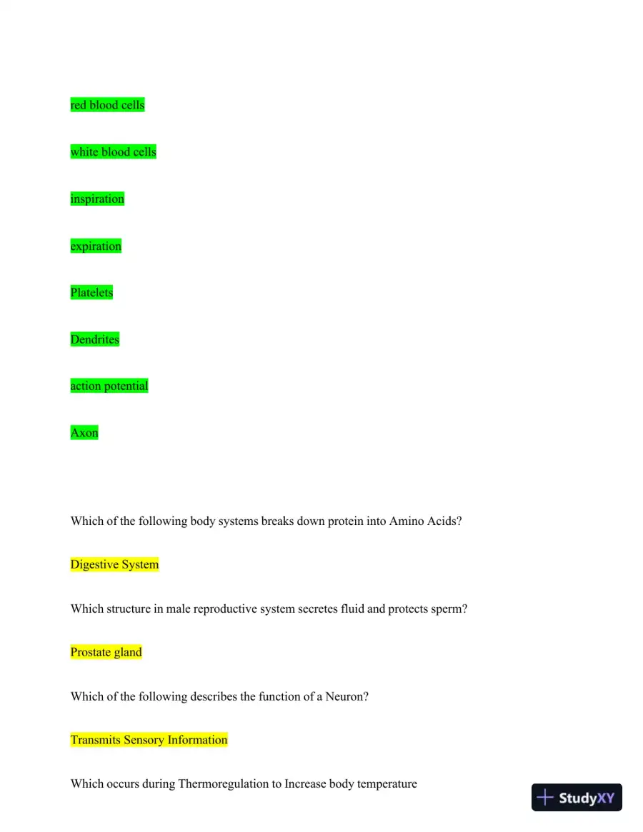 2024 ATI TEAS 7 Science Section Actual Exam with Answers (372 Solved Questions), page 13
