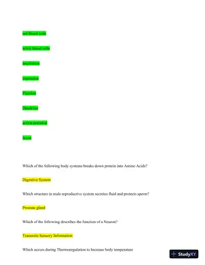 2024 ATI TEAS 7 Science Section Actual Exam with Answers (372 Solved Questions) - Page 13 preview image