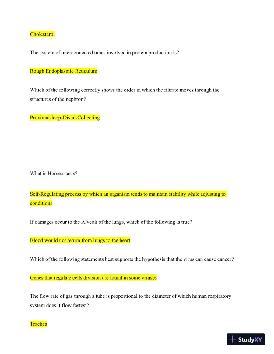 2024 ATI TEAS 7 Science Section Actual Exam with Answers (372 Solved Questions), page 16