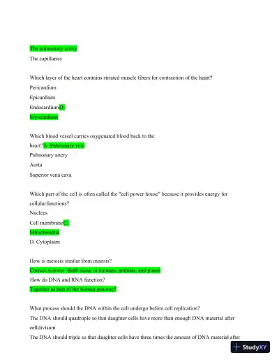 2024 ATI TEAS 7 Science Section Actual Exam with Answers (372 Solved Questions) - Page 6 preview image