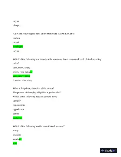 2024 ATI TEAS 7 Science Section Actual Exam with Answers (372 Solved Questions) - Page 8 preview image