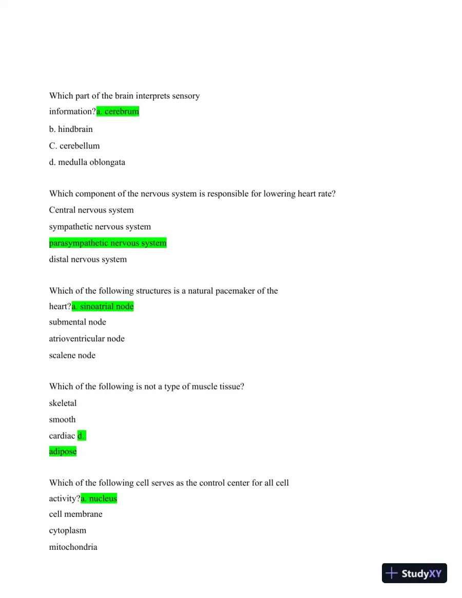 2024 ATI TEAS 7 Science Section Actual Exam with Answers (372 Solved Questions), page 9