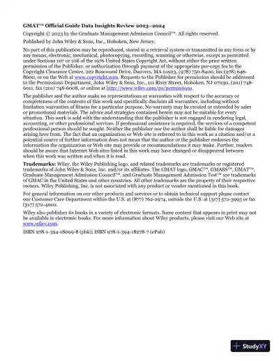 GMAT Official Guide Data Insights Review 2023-2024, Focus Edition (2023) - Page 5 preview image