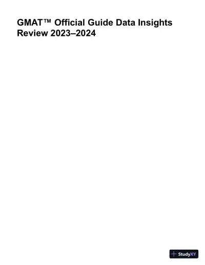 GMAT Official Guide Data Insights Review 2023-2024, Focus Edition (2023) - Page 9 preview image