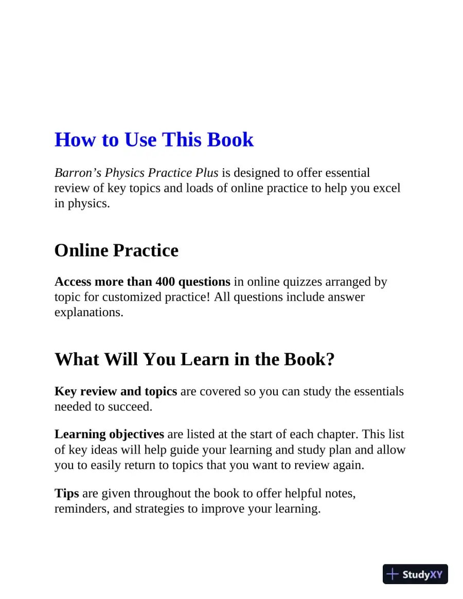 Barron's Physics Practice Plus: 400+ Online Questions and Quick Study Review (2022), page 13