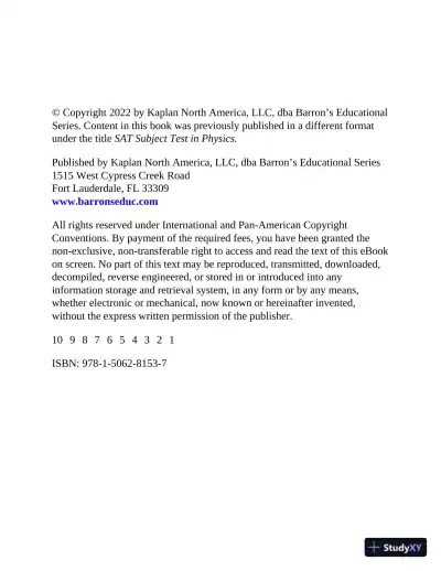 Barron's Physics Practice Plus: 400+ Online Questions and Quick Study Review (2022) - Page 6 preview image