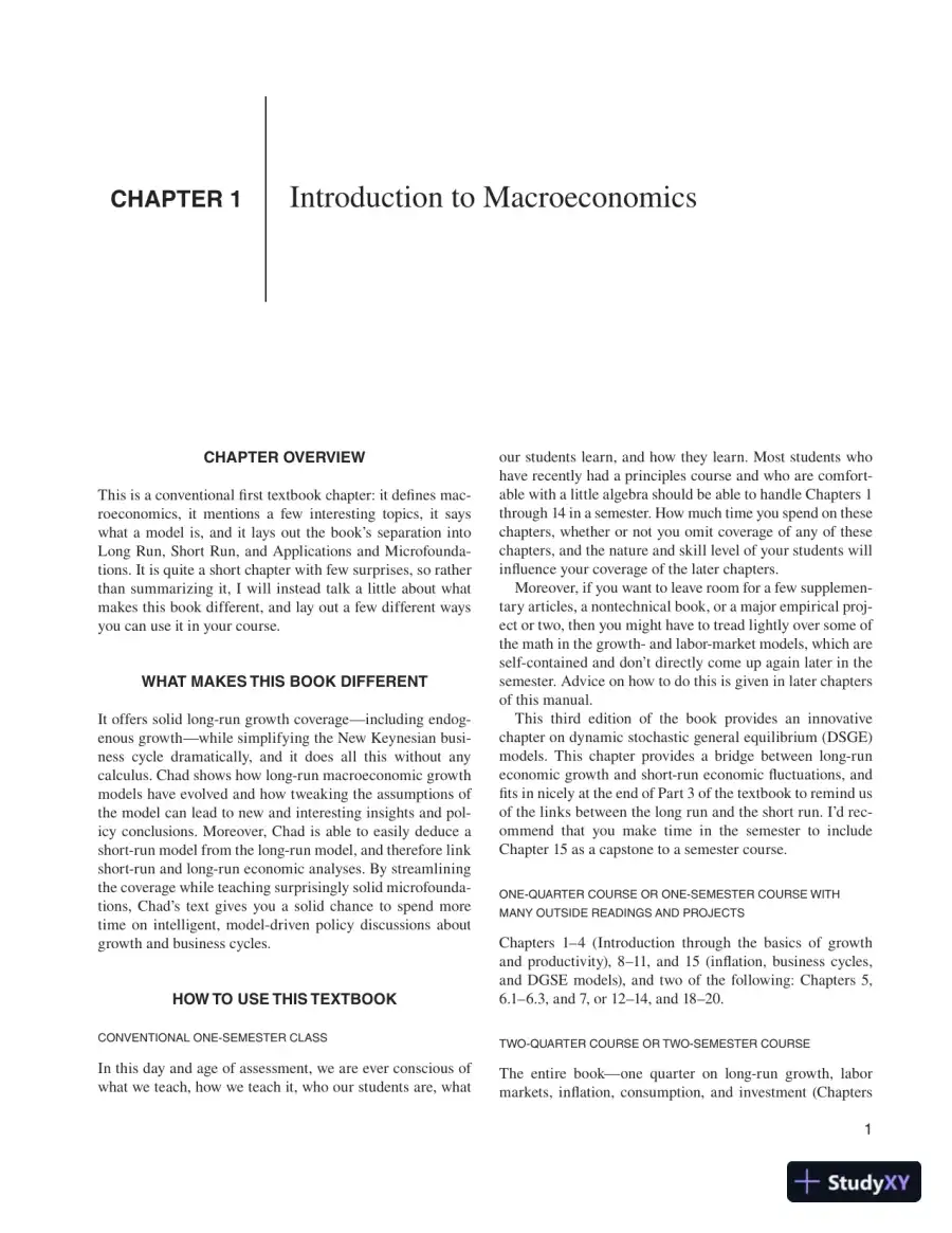 Macroeconomics, Third Edition Solution Manual, page 4
